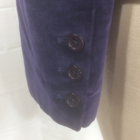 Robert Graham Velour Jacket Blazer Blue Sz 6 Women - Picture 6 of 8